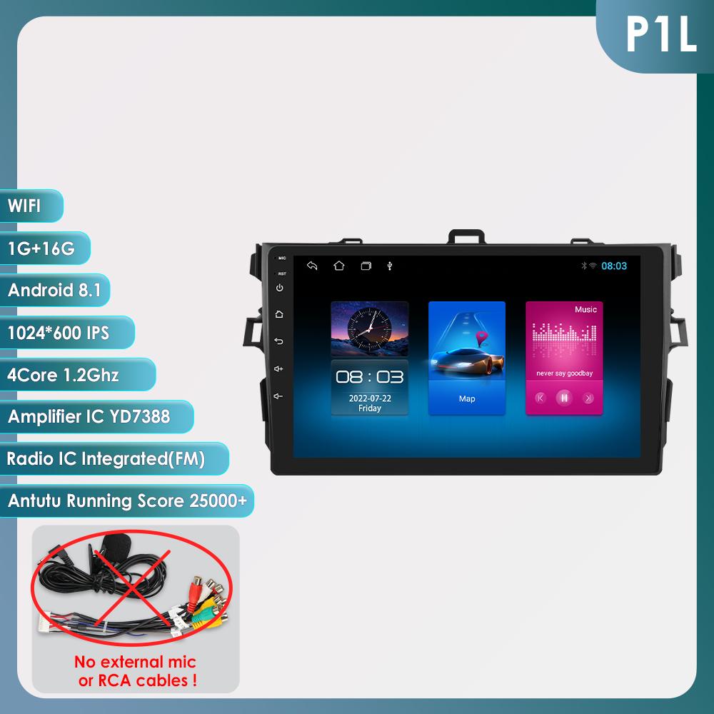 

OSSURET 8G 128G 2 Din Android Авто Магнитола Мультимедийный Плеер Для Toyota Corolla E140/150 2007 - 2011 Навигация GPS Головное Устройство Интеллектуальный Carplay