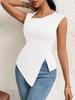 Women's European & American Style Elegant One-Shoulder Slim T-Shirt - Spring/Summer 2026 Collection