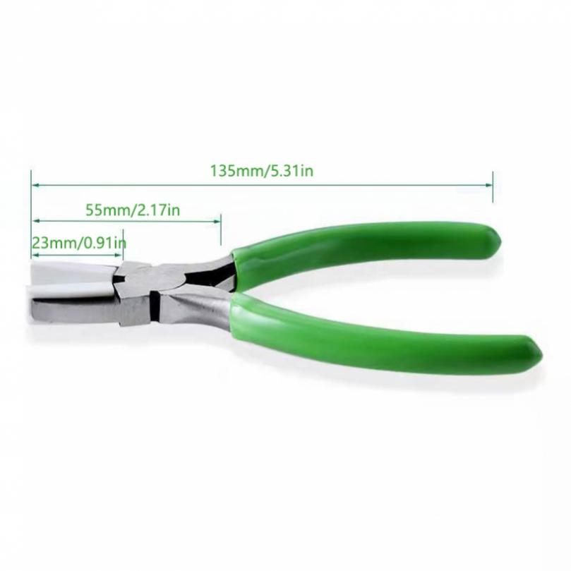 1Pc Double Nylon Jaw Pliers Carbon Steel Flat Nose Plier forDIY Wire Looping Jewelry Making Crafts Bending Forming Tools