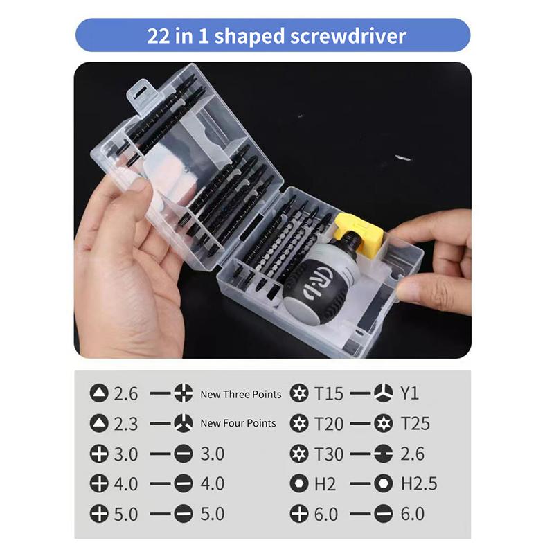 1Set 26 In 1 Ratchet Screwdriver Set Magnetic Dual-Purpose Batch Head Telescopic Labor-Saving Screwdriver Hand Tool