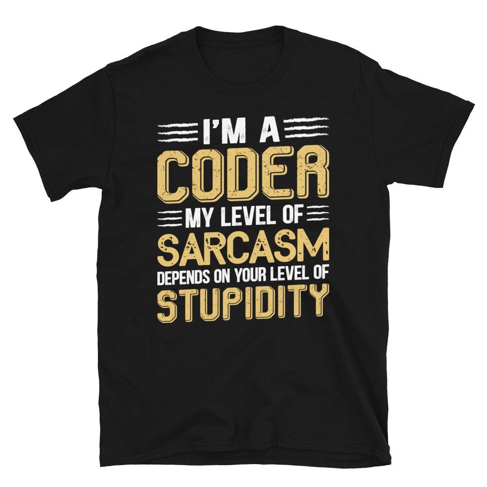 Geeky IT Computer Nerd Coder Sarcasm T-Shirt S