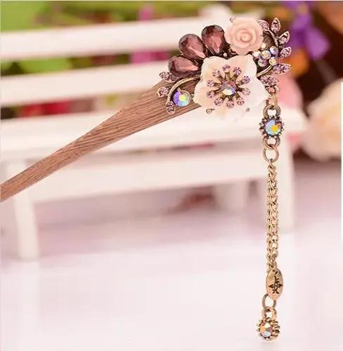 

Модный элегантный головной убор в виде ракушки, этнический стиль, заколка для волос Ханфу, прическа в виде косы, ретро кисточка, Цзаньцзы, аксессуары для волос, креативные подарки Purple