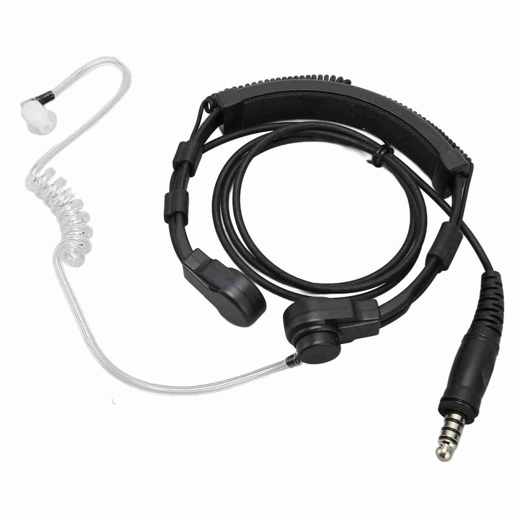Auricolare Microfono Gola Tubo Acustico Trasparente Auricolare Walkie Talkie Cuffia con PTT U94