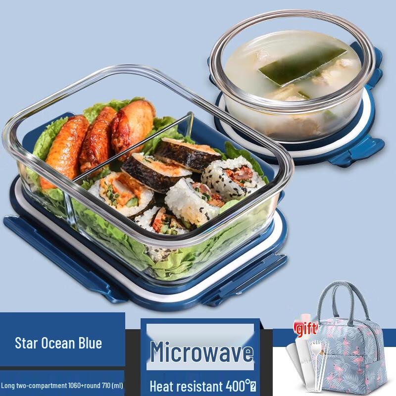 AVADEN Disposable Plastic Lunch Box Set