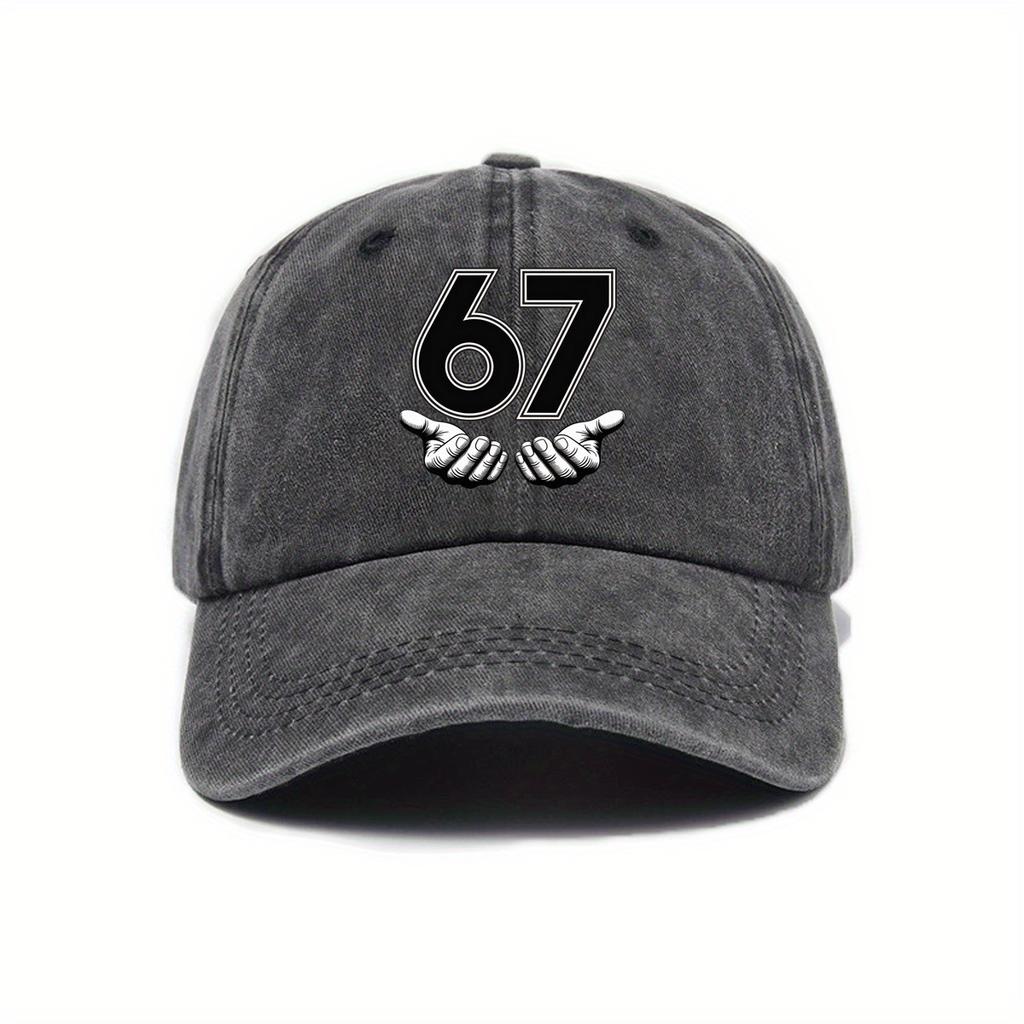 Vintage Six Seven 6 7 Meme Funny Hands Baseball Caps Unisex Distressed Denim Snapback Cap Gen-Alpha Slang Outdoor Gift Caps Hat