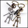 White Fang Leather Robot Screw Key Ring Keychain Retro Charm for Men and Women, AZ293 (Bronze)
