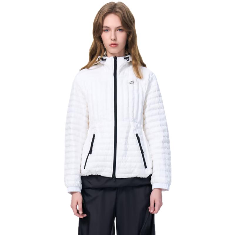 Jin Yujie Women's Lightweight Short Hooded 90% Duck Down Jacket