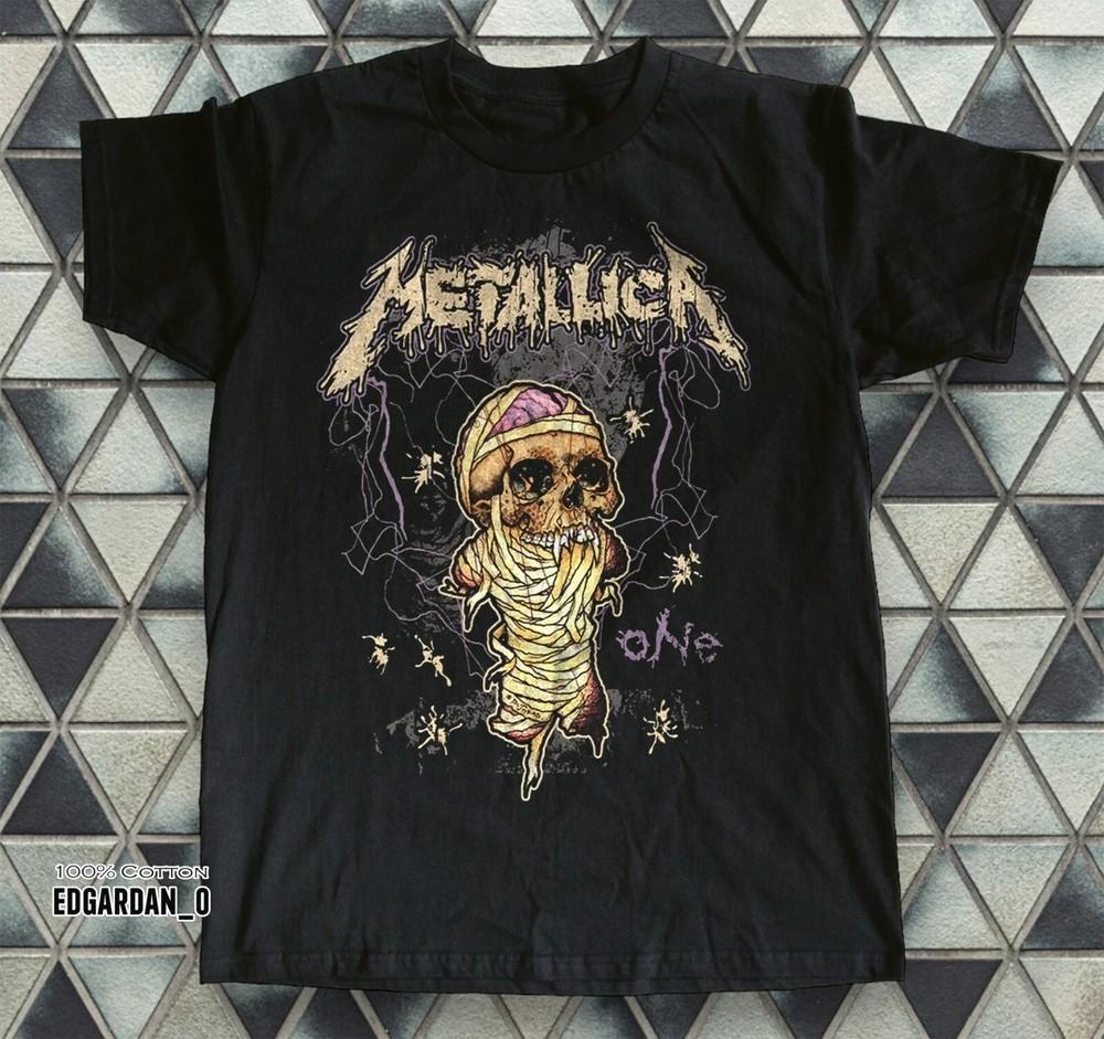 METALLICA One Album Purple Puppet Heavy Cotton Black Unisex Size S-4XL Unisex T-Shirt