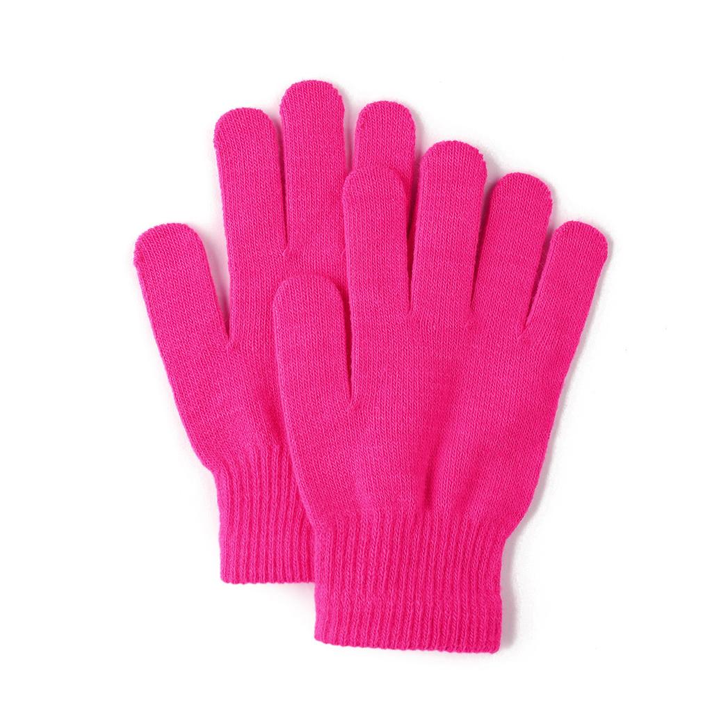 Warm Solid Color Gloves, Cold Resistant Knitted Gloves, Unisex Cycling Gloves