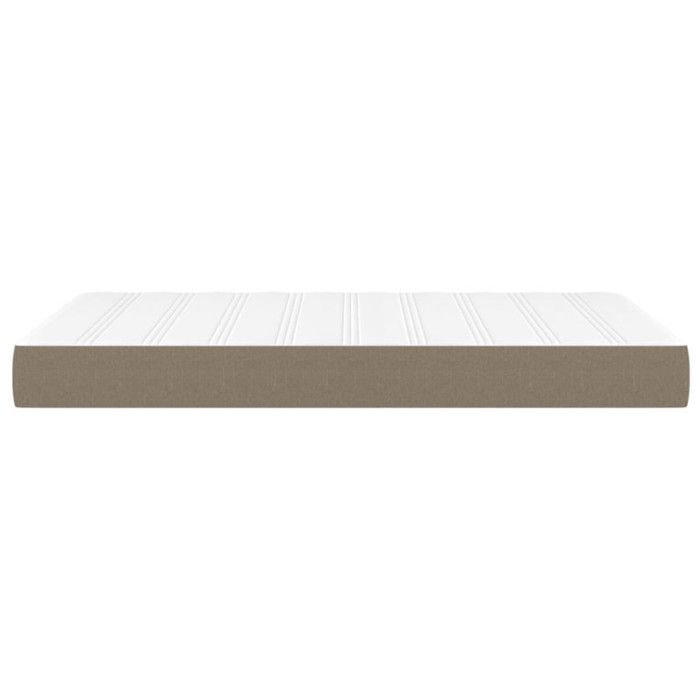 347758 vidaXL Pocket Spring Bed Mattress Taupe 120x200 Cm Thickness 20 Cm Fabric