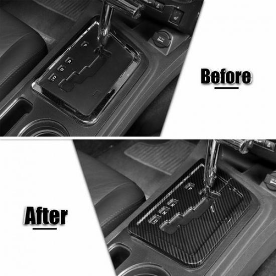 For 2009-14 Dodge Challenge Central Gear Shift Panel Trim Cover Carbon Fiber ABS