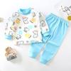 Pantaloni invernali per bambini a maniche lunghe o collo T-shirt Set pantaloni larghi casual da 2 pezzi in cotone con stampe di cartoni animati