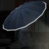 Vollautomatischer, umgekehrt faltbarer UV-Regenschirm mit winddichten, reflektierenden Streifen, UV-Regenschirme
