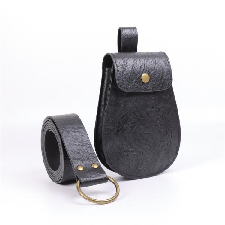 Retro Medieval Faux Leather Belt Pouch Purse Middle Ages Portable Coin Purse Belt Pouch LARP Renaissances Costumes