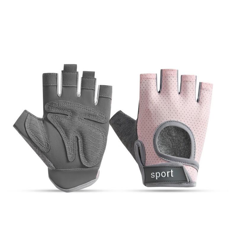 Women Men Gym Workout Gloves Anti-Slip Breathable Half-Finger Fitness Training Cycling Pull-Up Badminton Bar Exercise