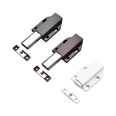 2 Stück Magnetische Push-to-Open Türverriegelungen für Schränke und Garderoben mit Starker Doppelfeder Haushaltszubehör