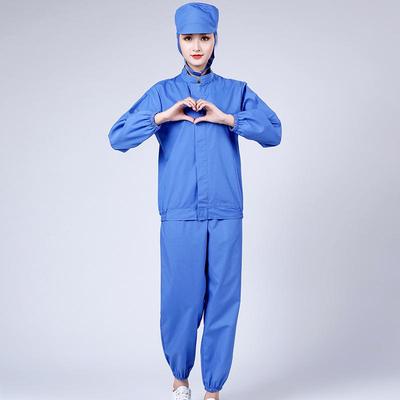 Unisex Dustproof Long Sleeve White Lab & Food Workwear Hygiene Suit with Customizable Logo