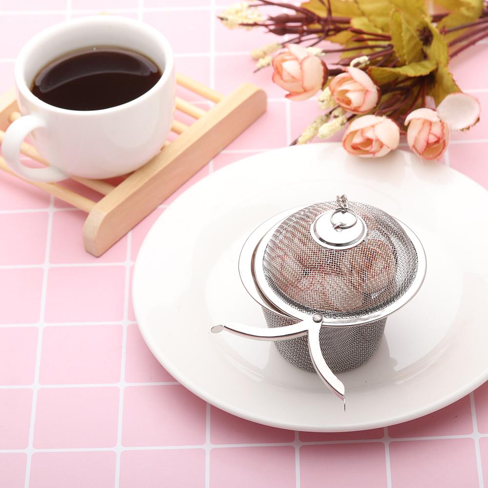 Practical Teakettle Reusable Herbal Infuser Tea Ball Mesh Filter Stainless Steel