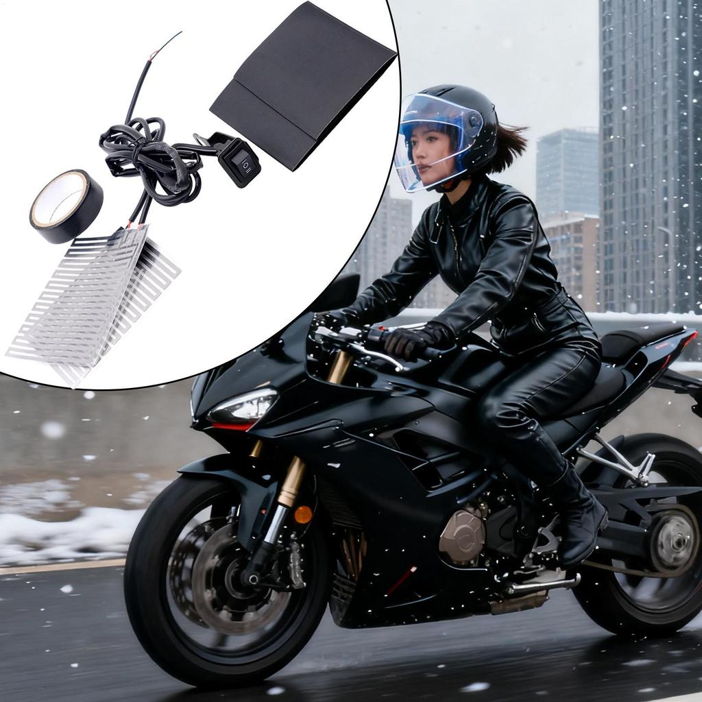 Beheizbare Griffe für Motorrad 12V Schnellheizung 2 Einstellungen Motorrad Handgriffheizung Für Dirt Bike Roller Winter Kaltes Wetter