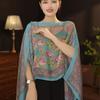 Breathable Sun Protection Shawl Long Beach Wrap Top Scarf Flower Scarf  Lady Summer