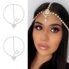 Elegant Sparkling Forehead Drop Headband Rhinestones Hair Chain Charm Eyebrows Headchain Wedding Ceremony Hair Ornament