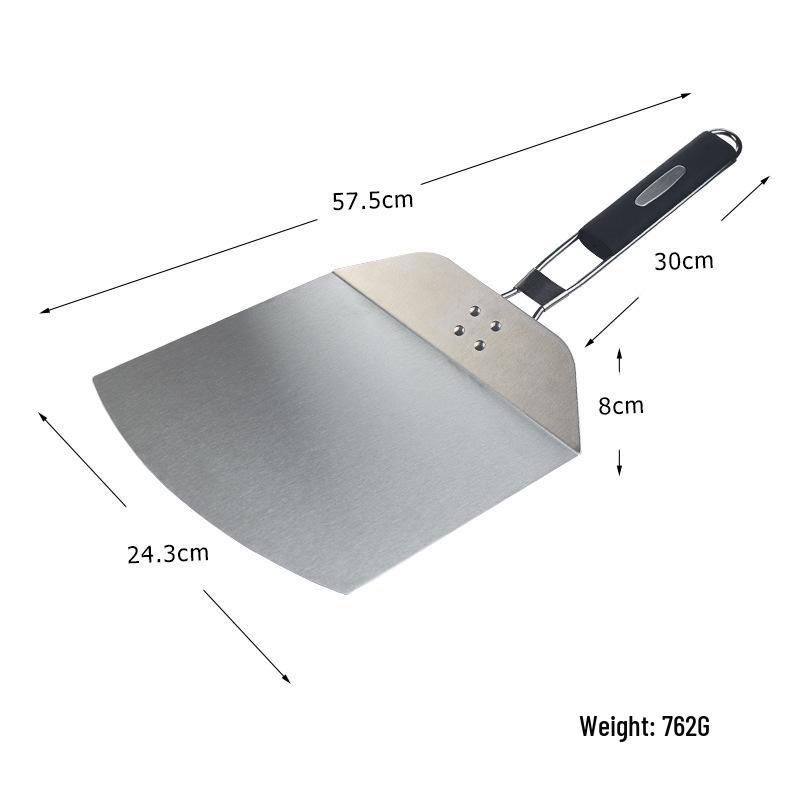 Stainless Steel Folding Pizza Peel & Cake Spatula - Round & Square Baking Tool