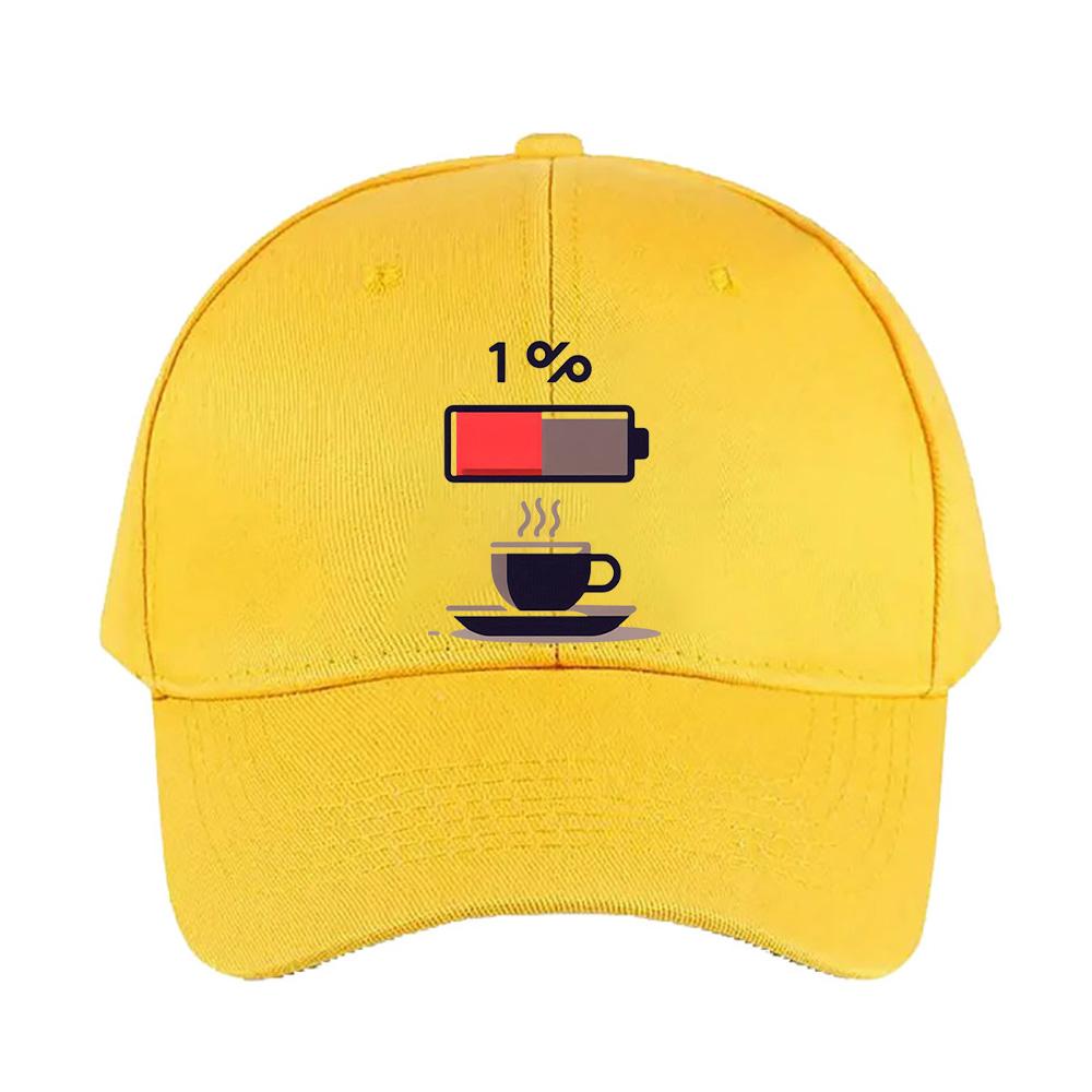 Battery at Powered by Coffee Woman Man Baseball Cap Adult Adjustable with Curved Brim Hiking Fishing Hat trucker cap