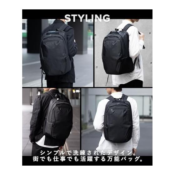 [Unknown & Co] Business Backpack Water Repellent PC Storage Japan Design Black
