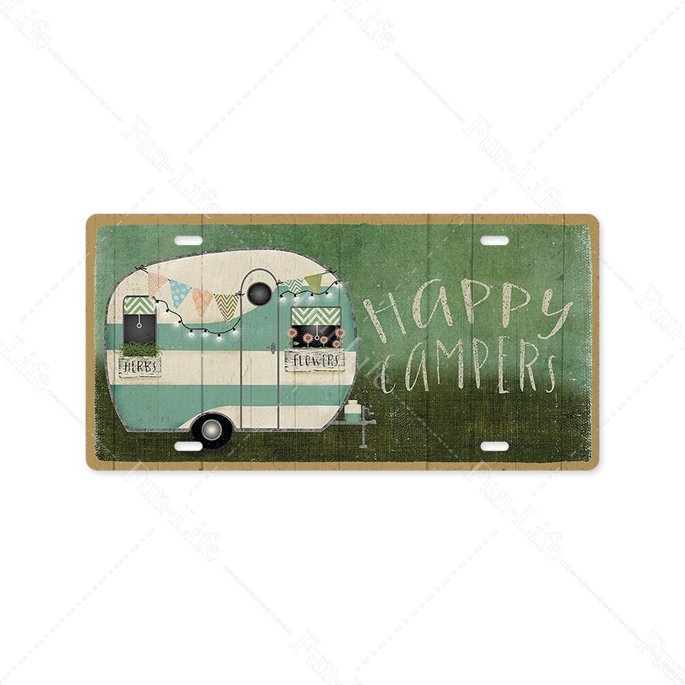 Camping Metal Sign Plate Plaque Vintage Tin Sign Decor for Camping/Cars/Tent/Cookout/Camping Supplies/Home Wall Decor
