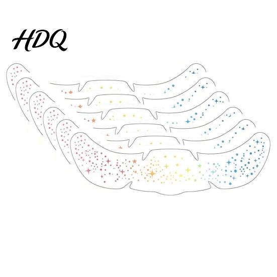 Freckle Stickers for Face 6Pcs Holographic Stickers Shimmer Temporary Tattoos with Waterproof Flash Spot Design Adhesive Easy Apply Remove