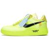 Off-White X Air Force 1 Low Volt Unisex Sneakers Yellow Cone-Black-Hyper-Jade AO4606-700