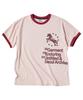 Eontaiteulseoul Unicorn Typo Ringer Crop Short Sleeve Pink