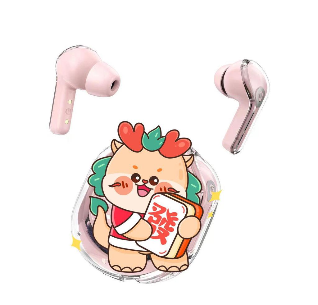 HK6 Kristalltransparenter Bluetooth-Kopfhörer mit Digitalanzeige & Ladeetui - TWS AIR39.