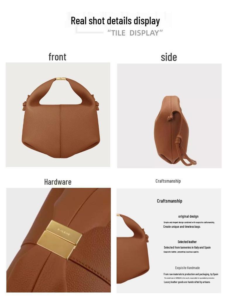 Polene Boling'en Women's Genuine Leather Crossbody Handbag - Fashionable Versatile Shoulder Bag