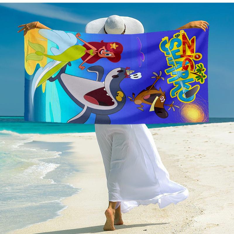 Ultra-Soft Beach Towel with Zig & Sharko Theme,Ideal for Pool - Camping, Diving - Perfect Travel Essential, Vibrant Beach Towel.