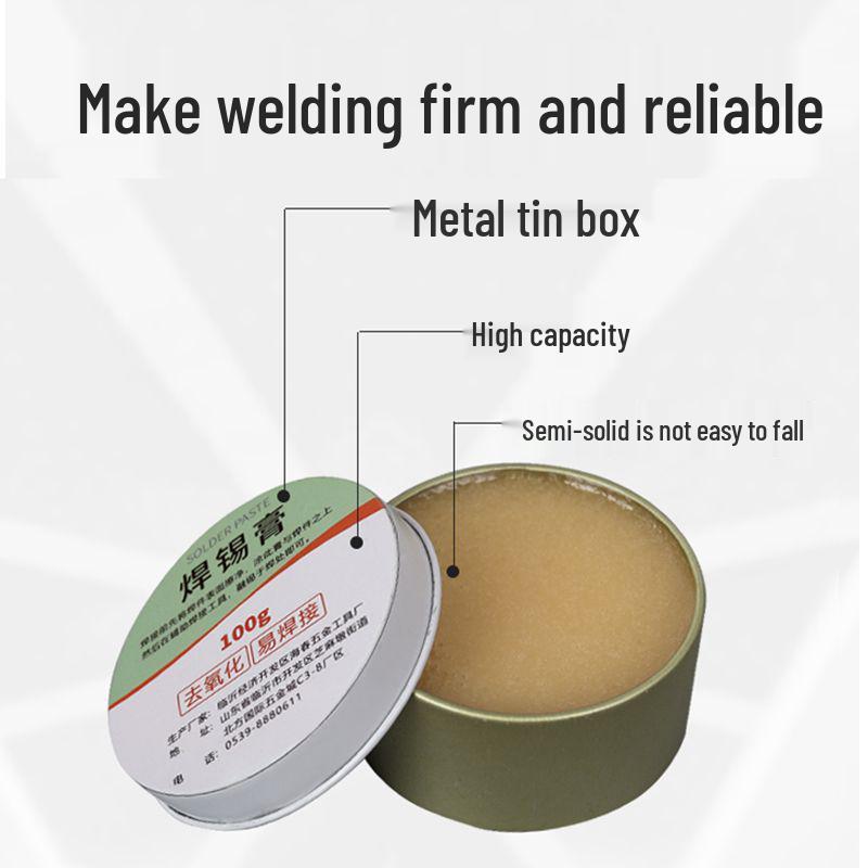 Lead-Free Acid-Free Solder Paste Flux, 100g/Box