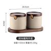 Japanese Style Seasoning Box Sugar Bowl Household Pottery Seasoning Jar with Lid Salt Jar Olive Oil Bottle Kitchen Supplies