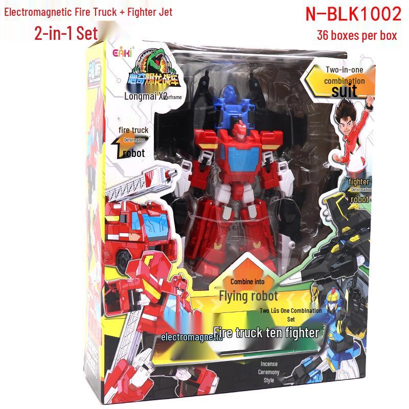 Xinqi Dino-Racer X2: Transformable Dragon-Clad Robot Tyrannosaurus Toy for Kids