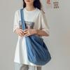 Simple Denim Bag Female Student Shoulder Bag Large Capacity Japanese Messenger Bag Cloth Bag Class Canvas Large Bag
