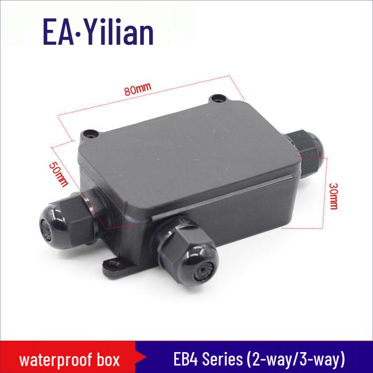 EB4 3-Way Outdoor Waterproof Junction Box, UV-Resistant and Dustproof.