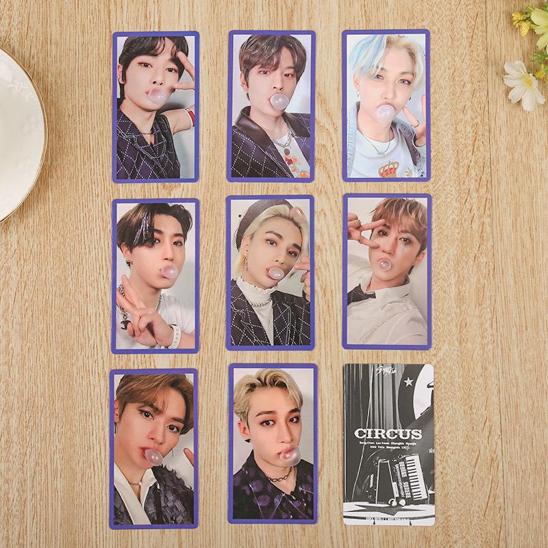 8Pcs K-Pop Stray Kids Lomo Card Skzoo Circus Circus Felix Hyunjin Celebrity Surrounding Same Collection Card