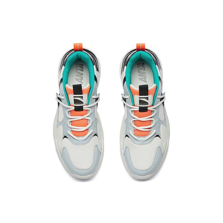 Anta Retro Dad Unisex Leather Mesh Casual Sneaker Black White 91938863-4