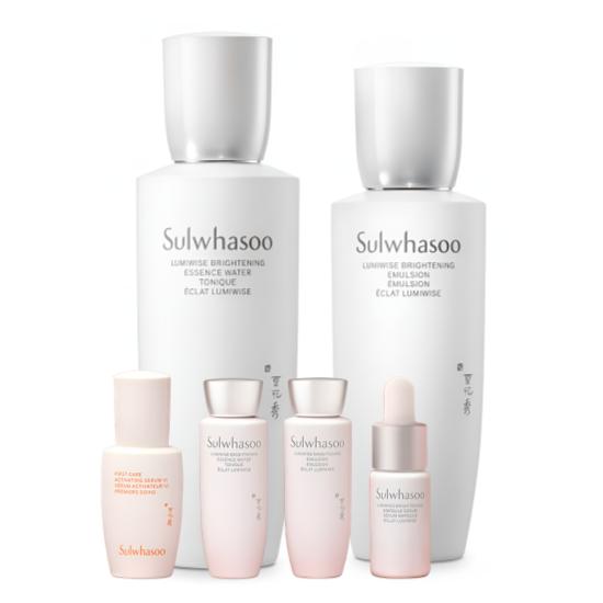 Sulwhasoo Jajeong Brightening Skincare 6-Piece Set Ginseng Niacinamide Luxury Korean Skincare 150ml+125ml