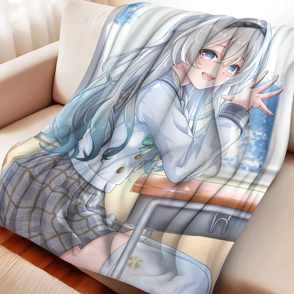 Cartoon Honkai Star Rail Firefly Flannel Blanket Cover Warmth Soft Anime Blanket Multifunctional Decor Home Universal Blankets