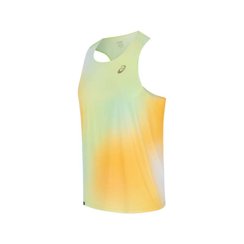 Asics Logo Moisture-Wicking Quick-Dry Running Sports Tank Top Unisex tank tops Orange Green 2013A528-800