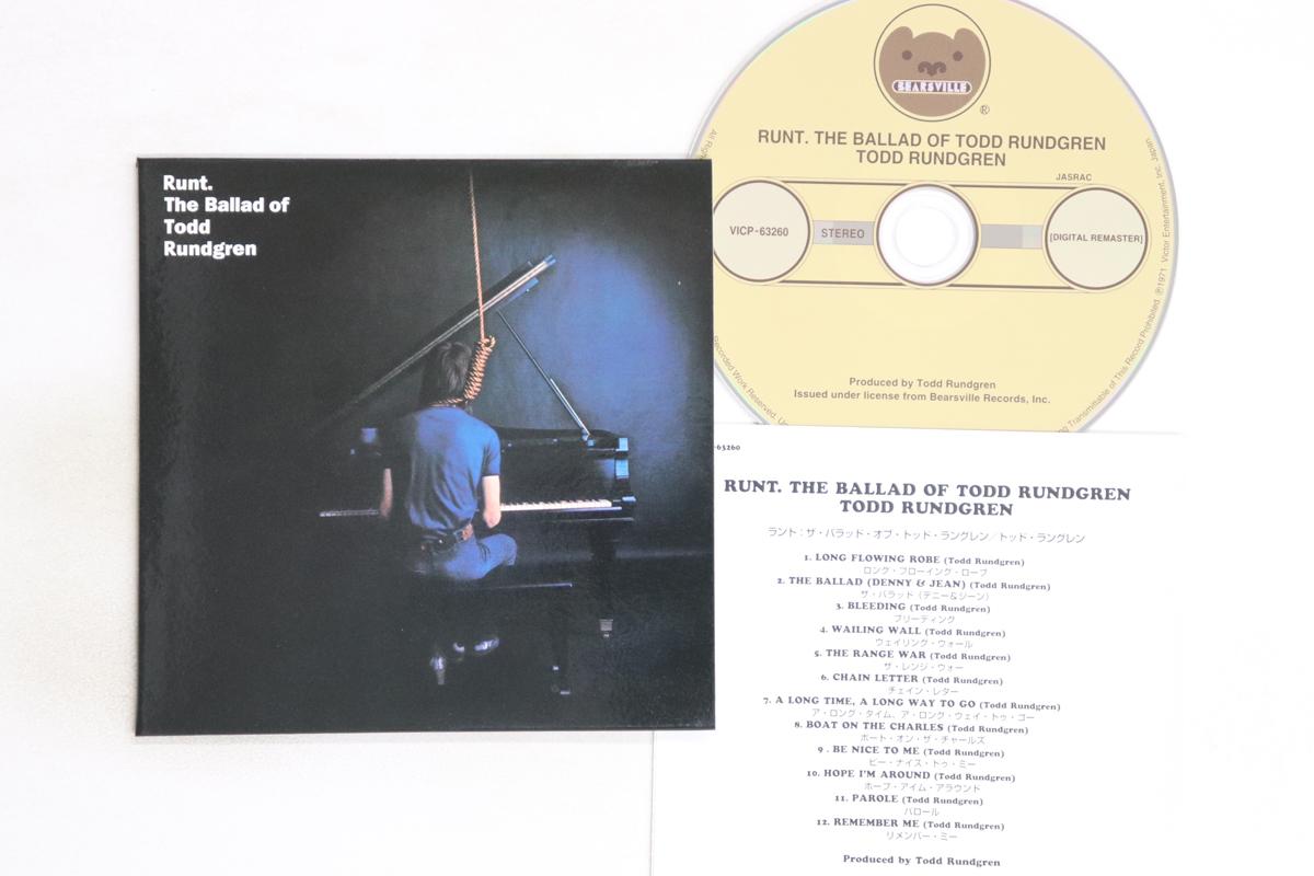 

CD RUNT - Ballad Of Todd Rundgren VICP63260 BEARSVILLE 2006 Japan Rock Used