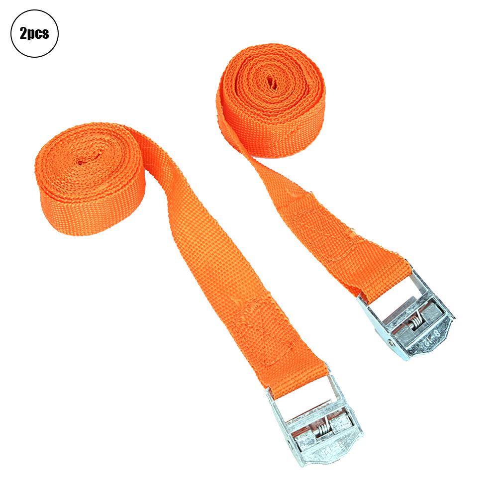 2Pcs Pull Ratchet Tie Down Straps Tensioner For Vehicle Traction(1  2.5m)