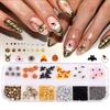 12 Grid Halloween Series Nail Art Jewelry Cartoon Ghost Pumpkin Spider Bat Nail Charms Diy Nail Art Decoration Accessories