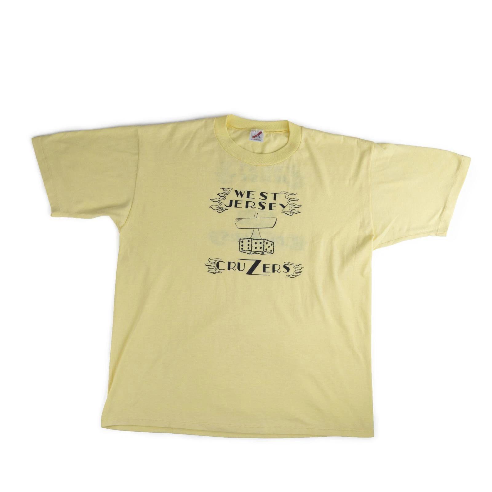 Vintage 1980 s West Jersey Cruzers Tee Shirt Vtg NJ 1980s 80s Jerzees Dice Cars XL