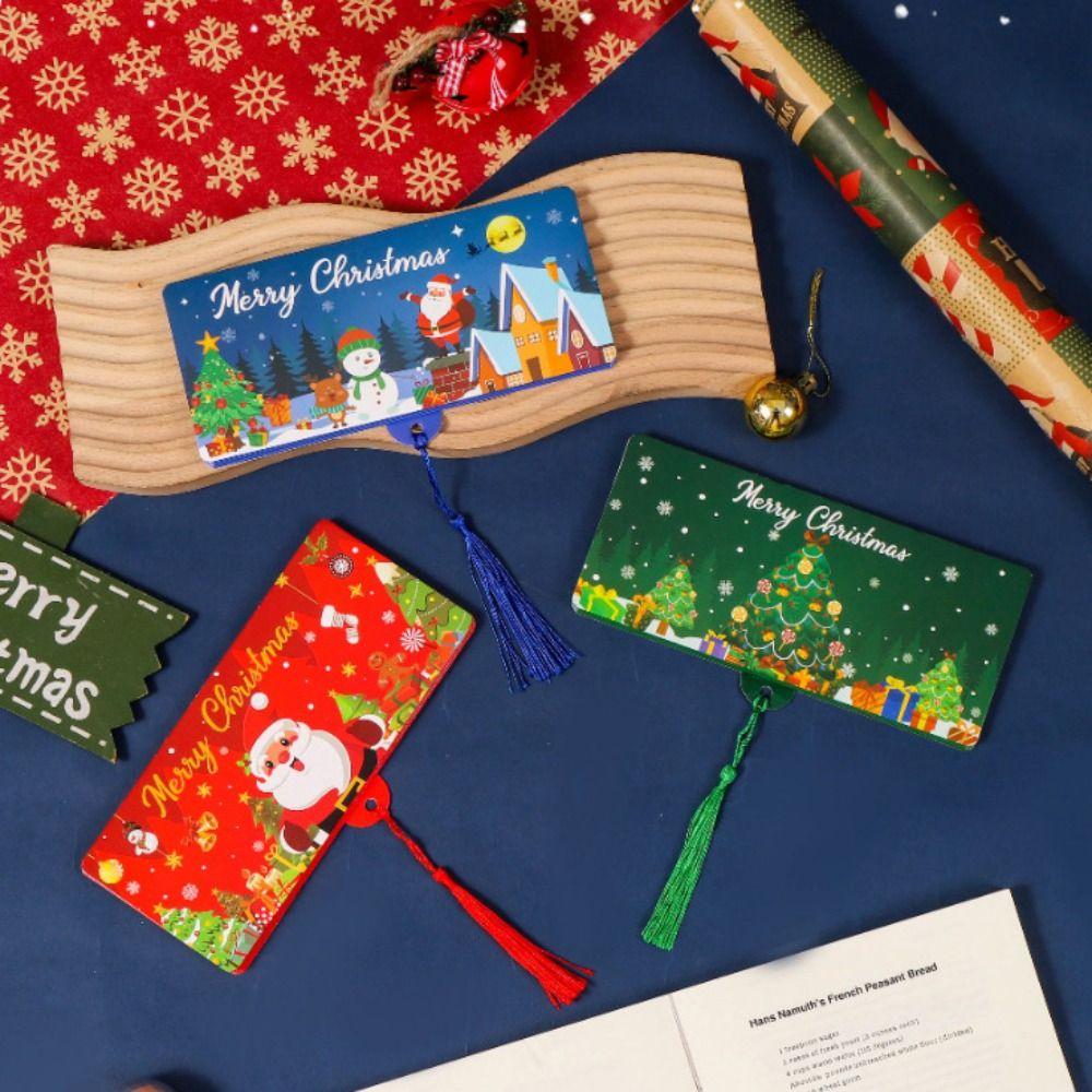 10Card Positions Folding Card Envelope Santa Claus New Year Blessing Bag  Christmas